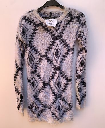 Fuzzy Patterned Sweater