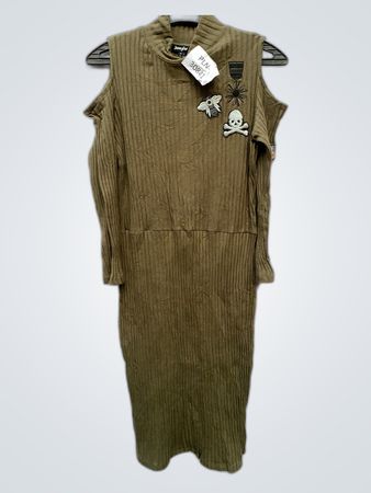 Jennyfer Green Ribbed Dress