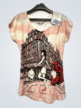Graphic T-Shirt with City Design