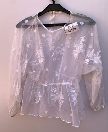 Sheer White Floral Top