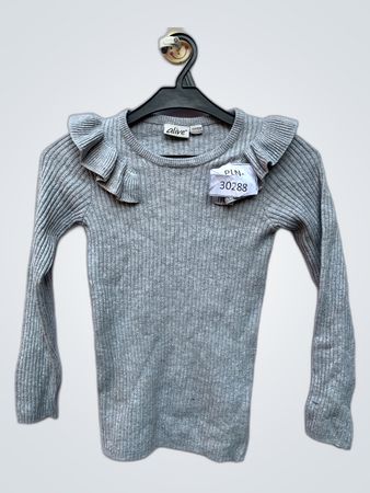 Gray Ruffled Sweater