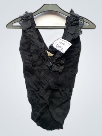 Black Ruffled Top