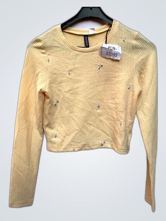 Embroidered Yellow Sweater