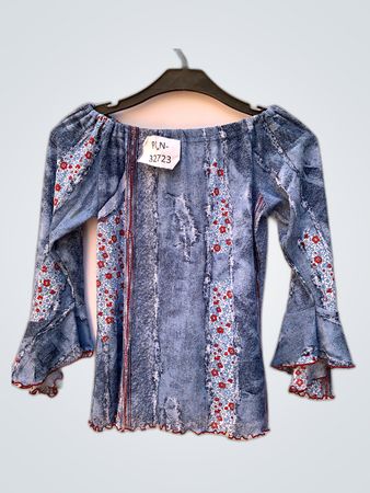 Women's Off-The-Shoulder Floral Patchwork Top