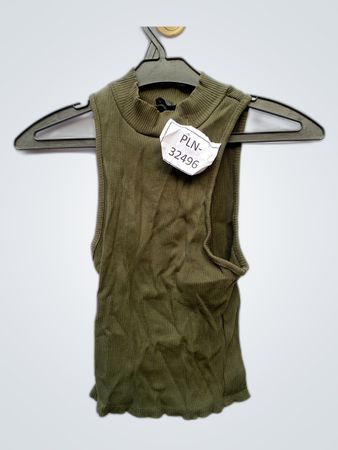 Green Ribbed Tank Top
