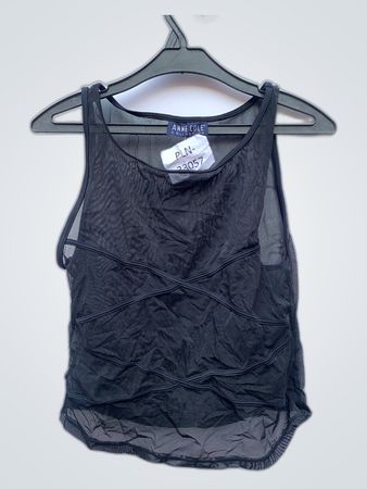 Anne Cole Collection Black Mesh Tank Top