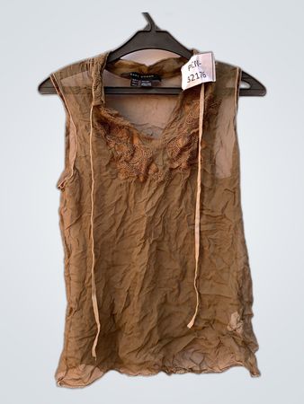 Brown Silk Top