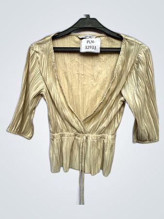 Stradivarius Beige Pleated Top