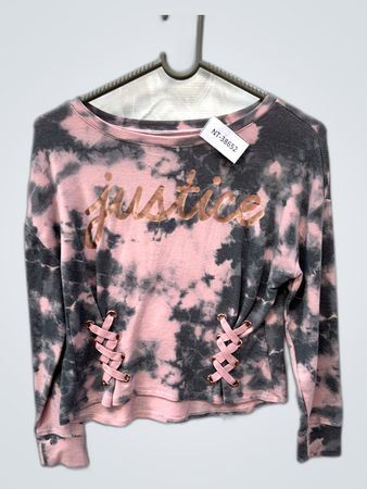 Justice Pink Tie-Dye Sweatshirt