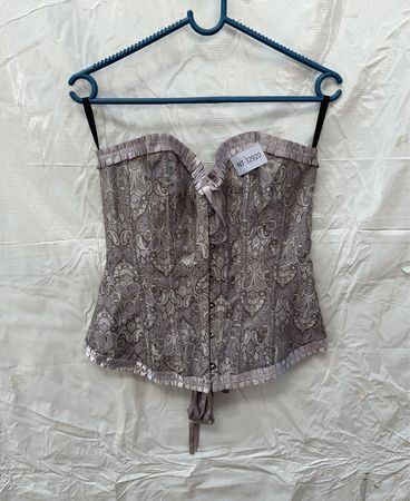 Gray Paisley Corset