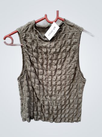 Gray Ruched Tank Top