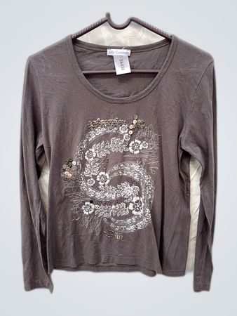 Julie Guerlande Embroidered Long Sleeve Top