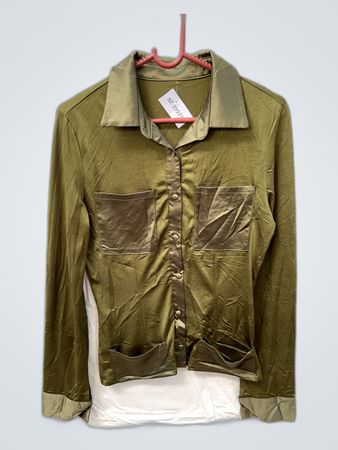 Olive Green Long-Sleeve Shirt