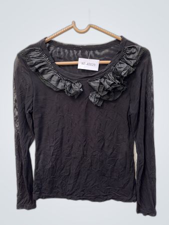 Black Ruffled Blouse