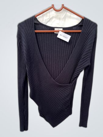 Black Ribbed Bodysuit