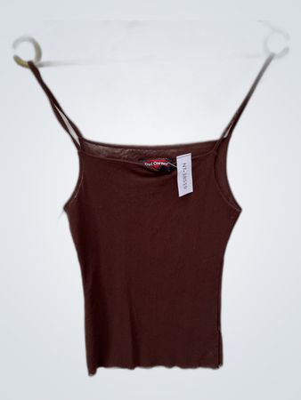 Red Corner Brown Tank Top