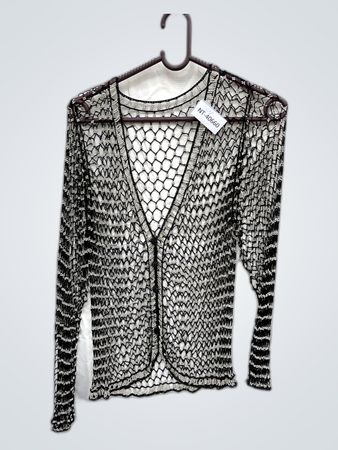 Unbranded Black Mesh Cardigan