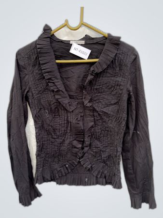 Ted Baker Black Ruffle Blouse