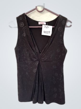 Orsay Black V-Neck Sleeveless Top