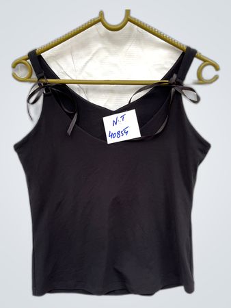 Black Bow Strap Camisole Top