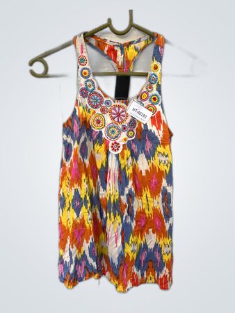 Limited Collection Printed Embroidered Camisole Top