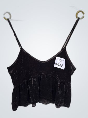 Monki Black Cropped Camisole