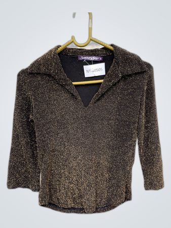 Semyfer Sparkly Collared Blouse