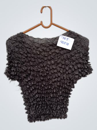 Black Ruffle Blouse