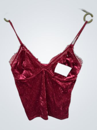 Red Velvet Corset Top