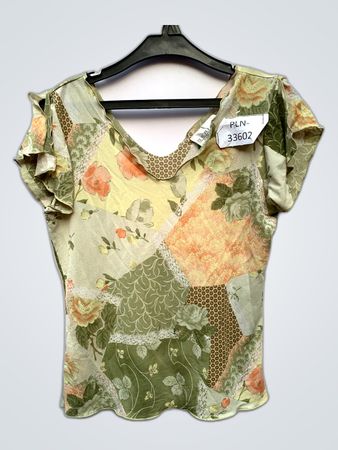 Geri Printed Patchwork Blouse