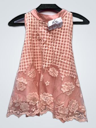 Top de Camiça de Renda Rosa