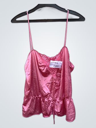 Pink Satin Lace Camisole