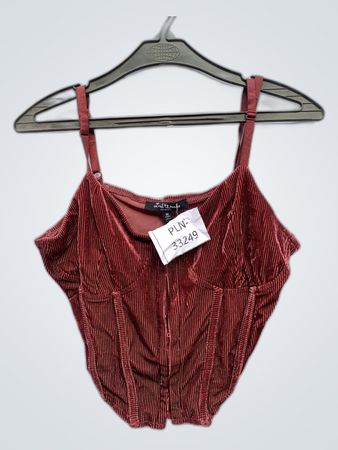 Loved Threads Cropped Velvet Camisole Top
