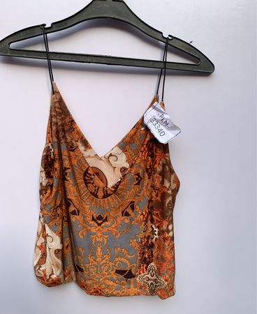 Printed Satin Camisole Top