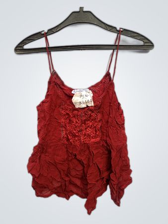 Mango Red Ruffled Camisole Top