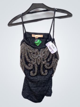 Mango Moments Black Beaded Bodysuit