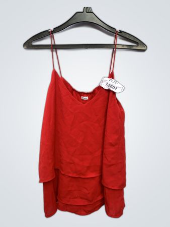 Pimkie Red Ruffle Blouse