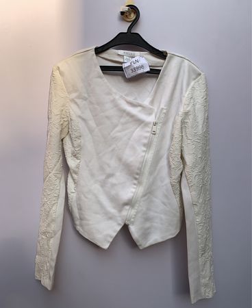AMISU White Lace Detail Blazer