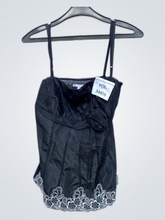 Pois Black Lace Trim Camisole