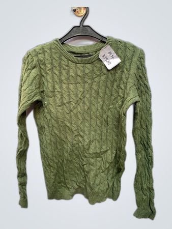 Green Cable Knit Sweater