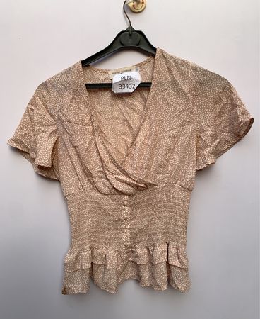 Peach Polka Dot Blouse