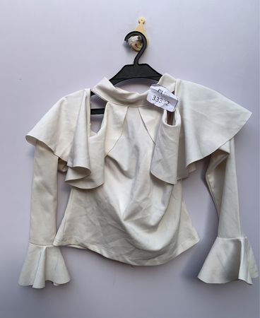 Ruffle Shoulder Blouse