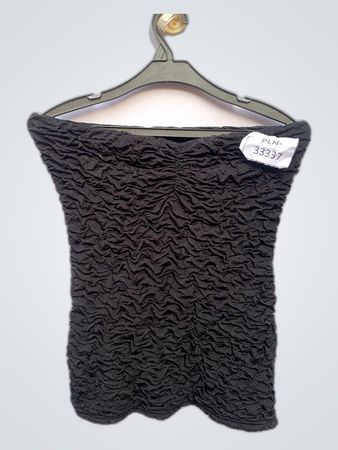 Black Ruched Tube Top