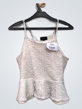 Topshop Lace Peplum Crop Top