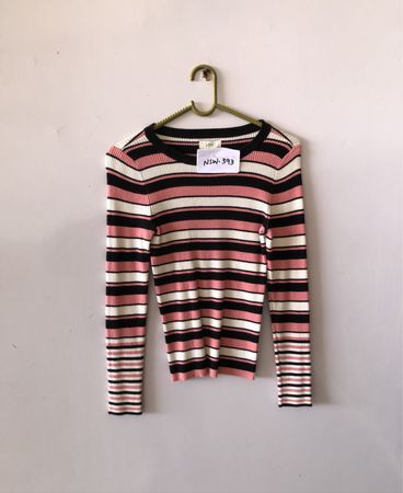 JFY Striped Knit Sweater