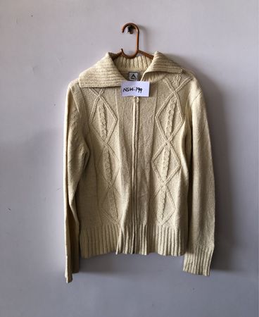 Aniela Cable Knit Zip Cardigan