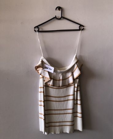 Nike Striped Knit Mini Skirt