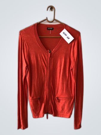 Gery Weber Red Zip-Up Cardigan