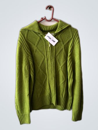 Tonquet Green Hooded Knit Sweater