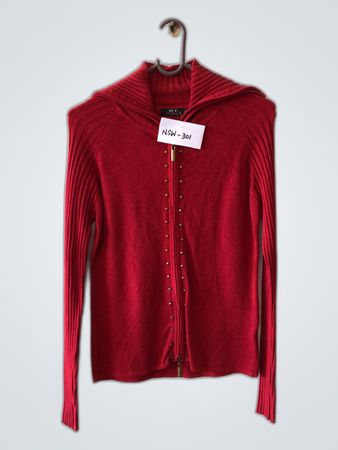 Red Zippered Sweater